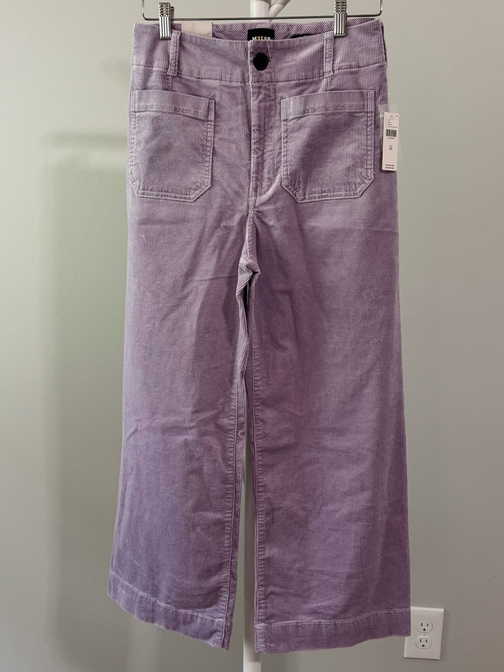 NWT Anthropologie Maeve Lavender Wide-Leg Corduroy pants; Women size 28